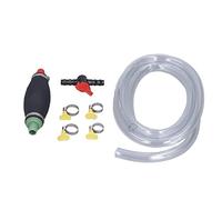 16mm Siphon Hand Pump with Hose and Control Switch, Manual Fuel Transfer Pump for Gasoline Oil, Universal for Car Motorcycle Truck Lawn Mower Generator