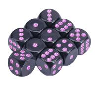 16mm Six Sided Dices Acrylic Game Dices Classroom Colorful Teaching Educational Counting Toy Math Learning Tool Rounds Corner Set Small Colorful Cubes With Number Dots Playings Square Block
