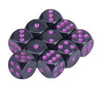 16mm Six Sided Dices Acrylic Game Dices Classroom Colorful Teaching Educational Counting Toy Math Learning Tool Rounds Corner Set Small Colorful Cubes With Number Dots Playings Square Block