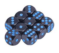 16mm Six Sided Dices Acrylic Game Dices Classroom Colorful Teaching Educational Counting Toy Math Learning Tool Rounds Corner Set Small Colorful Cubes With Number Dots Playings Square Block