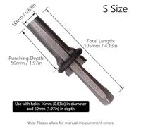 16mm Stone Splitter, Manual Stone Opener Bits Dowel Wedges Heavy Duty Rock Splitting Hand Tools for Concrete Marble Rock Granite (5 Pack)