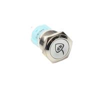 16mm symbol metal switch led light latching push button switch for auto car/school/factory IDGTTLDF(12V White LED)
