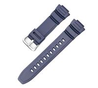16mm TPU Silicone Waterproof Resin WatchBand fit for Casio G-Shock MCW-100H/110H W-S220 HDD-S100 WV-200 AE-2000/2100(Matte Royal Blue01)