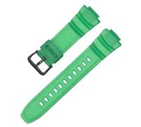 16mm TPU Silicone Waterproof Resin WatchBand fit for Casio G-Shock MCW-100H/110H W-S220 HDD-S100 WV-200 AE-2000/2100(Green02)