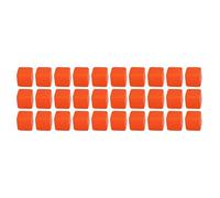 16mm Write On Dice Set 30PCS Plastic Glossy Teaching Cubes for Board Games Education DIY Painting and Numeric Learning Activities (Orange)