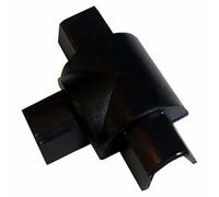 16mm x 8mm BLACK Smooth Fit 2 Way T Splitter Trunking Adapter Wall Conduit AV TV