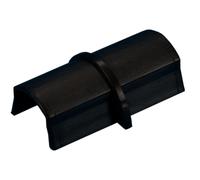 16mm x 8mm BLACK Smooth Fit Coupler Joiner Trunking Adapter Wall Conduit AV TV