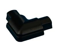 16mm x 8mm Black Smooth Fit Right Angled Trunking Adapter Flush 90 Degree Bend