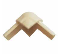 16mm x 8mm Magnolia Smooth-Fit Right Angled External Bend Trunking Adapter - Over Top | Loops