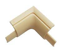 16mm x 8mm Magnolia Smooth-Fit Right Angled Internal Trunking Adapter- Under Door | Loops