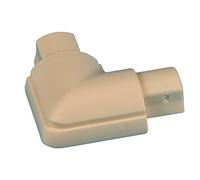 16mm x 8mm Magnolia Smooth-Fit Right Angled Trunking Adapter - Flush 90 Degree Bend | Loops