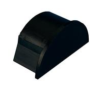 16mm x 8mm Smooth-Fit End Cap Cover Black Adapter -Trunking Conduit Pipe/Tube TV | Loops