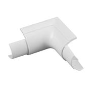 16mm x 8mm White Smooth Fit Right Angled Internal Trunking Adapter Under Door