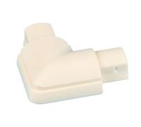 16mm x 8mm White Smooth Fit Right Angled Trunking Adapter Flush 90 Degree Bend