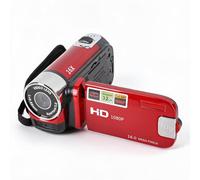 16MP 1080P DV Camera, 2.7in TFT Rotatable Screen, 16x Digital Zoom, Selfie Fill Light, Large Capacity, USB Port, (Red)