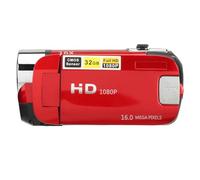 16MP Digital Camera, 1080P Resolution, Video Camera Recorder, Electronic Shutter, 2.4 Inch Rotating Screen with Fill Light for Travel, Wedding Shooting (Red)
