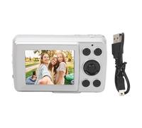 16MP Digital Camera 16x Zoom Auto Focus Portable Camera with 2.4 Inch Screen, 1080P Video Recorder, for Students, Families, Travel, Selfies, Record Vlogs, Indoor Outdoor (Silver