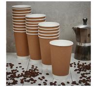 Urbn-Living Urbnliving Double Wall Disposable Hot Drink Cups For Coffee, Chocolate, And Tea 16Oz X 500