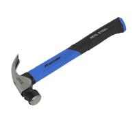 16oz Claw Hammer Fibreglass Shaft Rubber Grip Handle Heavy Duty Carbon Steel