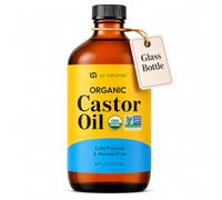 16oz Organic Castor Oil - Glass Bottle - USDA Certified Organic & Non-GMO - 100% Pure, Cold-pressed, Unrefined, Hexane-free - Premium Glow-Boosting Oil for Skin, Hair, Lashes, Nails & More