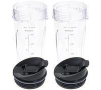 16oz Replacement Cups for Ninja BL660 BL770 QB3001SS Fit Compact Personal Blender, 16oz Ninja Blender Cups with Sip & Seal Lid Compatible with Ninja BL780 BL810 BL820 BL830 QB3000 QB3000QBK QB3004