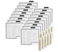 16Pack Medium Filter Cartridges + 10 Ammonia Reducer Pads | Fits Aqueon QuietFlow LED PRO Size 10, E Internal Size 20 & Zilla Size 2, Medium Replacement Filter