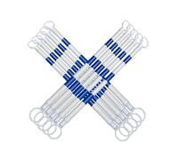 16Pack Retractable Traffic Cone Bar From 4 Ft To 6.6 Ft, Expandable Cone Bar For Traffic Road Parking Use Cone Not Include(White and blue,10Pcs)