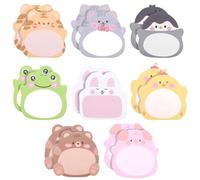 16Packs Cute Sticky Notes, Self-Stick Fun Animal Notes Kawaii Memo Pads Mini Animal Shaped Notepads, Flags Party Bag Fillers for Kids,Students 8 Styles 7 x 6 CM
