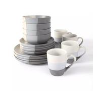16pc 3tone Dipped Dinner Set