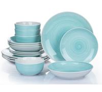 16Pc Aqua Blue Spinwash Dinner Set
