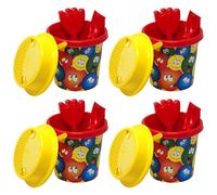 16pc Children's Beach Bucket and Sand Toy Play Set with Sieves and Spades