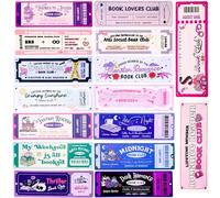 16PC Cute Bookmarks Set Funny Bookmark Sets for Women Bookish Page Markers Book Clubs Lovers Dark Romance Anti Social Fantasy Thriller True Crime Booktok Club Readers Accessories Supplies Gifts Bulk