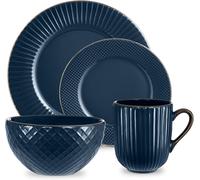 16pc Dinnerware Set - Tower T867002MNB Empirein Midnight Blue, Stoneware