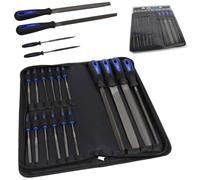 16pc Engineers Files and Needle File Set, Flat, Half-Round, Triangular, Square