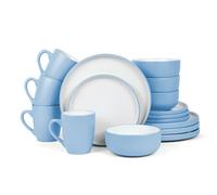 Waterside 16Pc 2Tone Blue Coupe Plates