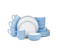 16pc Pastel 2tone - Blue Dinner Set