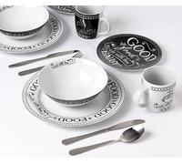 16pc Script Porcelain Dinner Set - Good Food