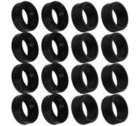 16pcs 1:64 Scale Model Car Wheels Replacement Rubber Tires with Improved Grip and Realistic Appearance for Racing and Display Environments, Black Rubber Drift Tires Skin