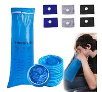 16pcs 1000ml Sick Bags Vomit Bags Set, Disposable Emesis Bags, Portable Barf Bags, Car Motion Sickness Wrist bands for Children, Adults, Pregnant Women, Motion Sickness, Airsickness, Seasickness(Blue)