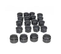 16Pcs 17mm Wheel Lug Nut Center Cover Caps + 4Pcs 25mm Circle Bolt Locking Types Caps