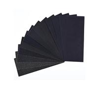 16Pcs 23x9.3cm Waterproof Sandpaper for Woodworking 80/120/180/240/320/400/600/1000 Grit Sanding Sheet, 9x3.6 Inch Wet Dry Sanding Paper for Home DIY, Crafts, Automotive