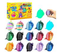 16PCS 3D Printed Dragon Eggs with Dragon Inside Set - Upgraded Multicolor Easter Basket Fillers - Articulated Crystal Mini Fidget Animals Kit, Cool & Fun Valentines Gift, Home & Office Decor