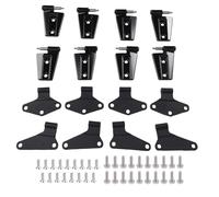 16PCS 4 Door Hinge Assembly Kit with Screws 55395392AE Black Inside and Outside Door Hinge for JK JKU Unlimited Rubicon Sahara 4 Door 2007 to 2018