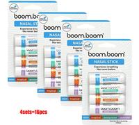 (16PCS/4SET) 1-4set BoomBoom Essential Oil & Menthol Inhaler Aromatherapy Inhaler Nasal Stick