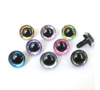 16pcs 9-25mm 3D Laser Eyes Amigurumi/Glitter Eyes Safety Puppet Plush Color Doll Eyes