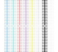16PCS A4 Colorful Plastic Binding Combs - Shimmeroo 30 Ring Binding Coil, Spiral Click Bindings Spine Easy Open/Close for Adding Pages School Office Document File Making
