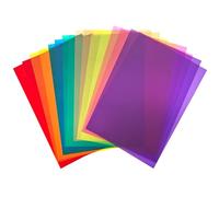 16pcs A4 Coloured Dyslexia Overlays, Pvc Transparency Reading Sheets