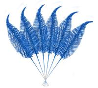 16Pcs Artificial Feather Leave Picks, 11.8inch Glitter Leaf Stems Filler Branch Ornaments for Christmas Tree Wreath DIY Table Centerpiece Flower Arrangement Wedding Home Decor