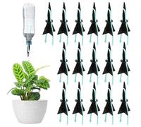 16Pcs Automatic Plant Watering Spikes with Control Wick Rope, Self Watering Stakes for Indoor Pots and Outdoor Garden, Universal Bottle Drip Irrigation System for Holiday Plant Care(Large size)