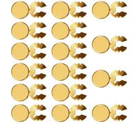 16PCS Brass Round Cuff button cover, DIY Freedom Button Cover Cufflinks, 2 Sizes Gold Buttons Covers for Men's and Women's Business or Formal Shirts, Clothing Accessories, Cufflinks, 0.68in, Brass, no